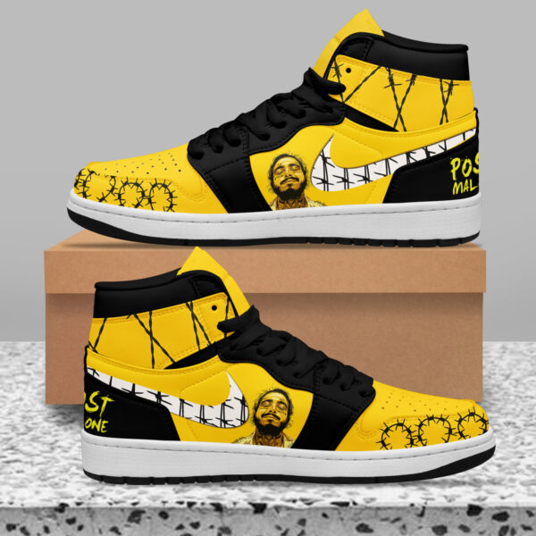 Tubopro Post Malone AJ1 High Sneakers Shoes For Men And Women - Image 2