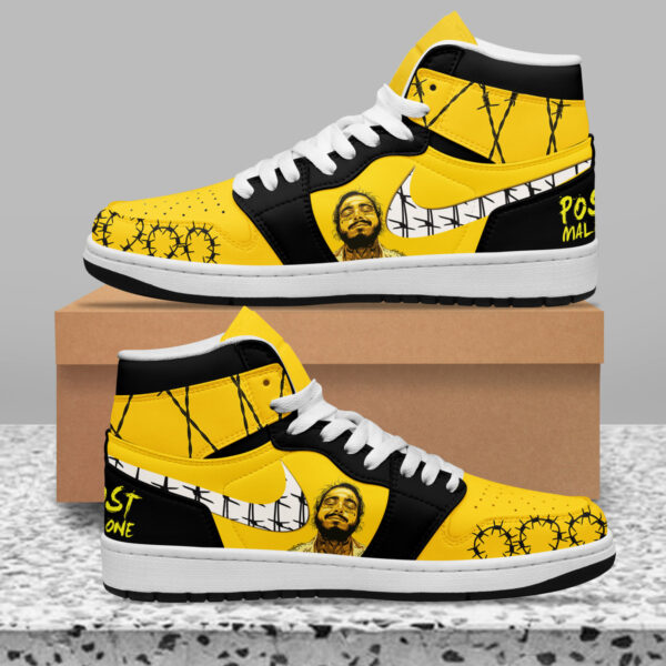 Tubopro Post Malone AJ1 High Sneakers Shoes For Men And Women - Image 2