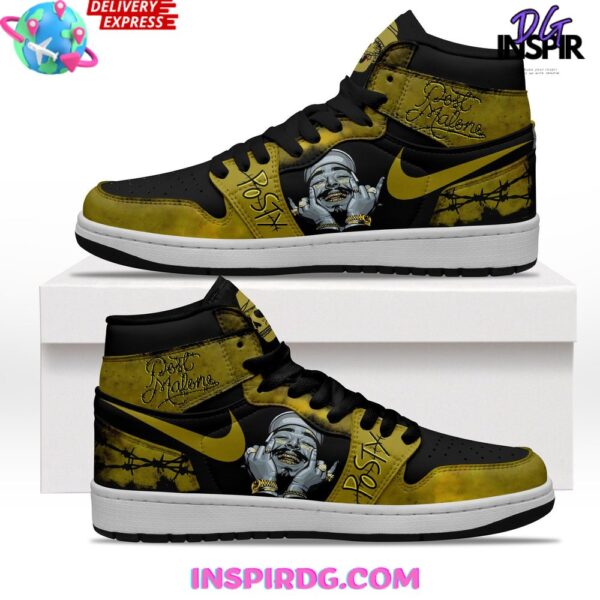 Tubopro Post Malone AJ1 High Sneakers Shoes For Men And Women - Image 2