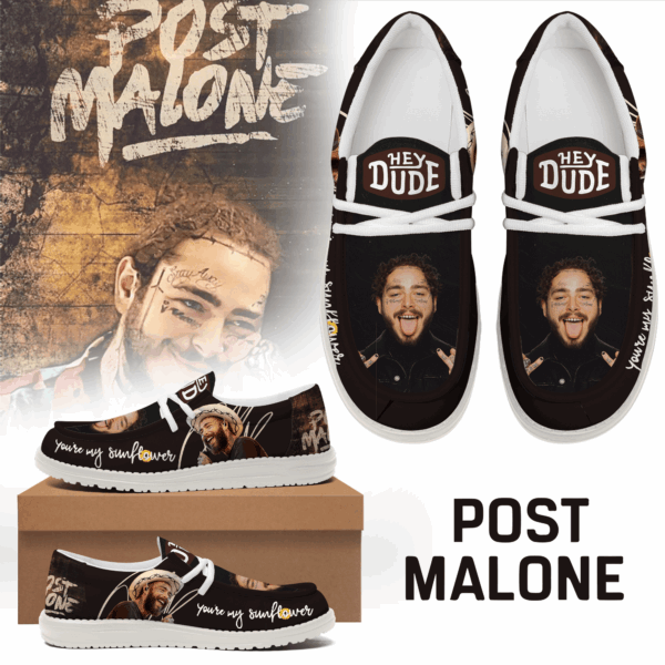 Tubopro Post Malone Personalized Hey Dude Shoes For Men And Women