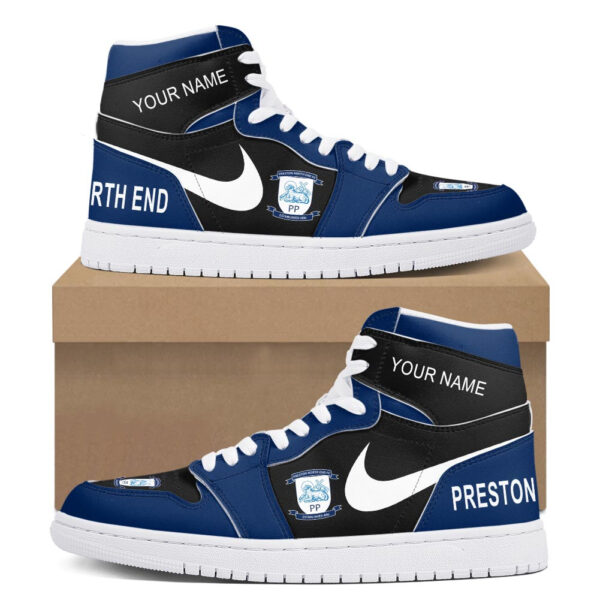 Tubopro Preston North End AJ1 High Sneakers Shoes For Men And Women - Image 2