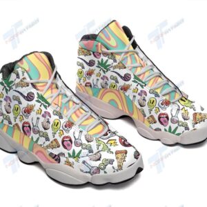 Tubopro Psychedelic Drug Pattern AJ13 Sneakers Shoes For Men And Women