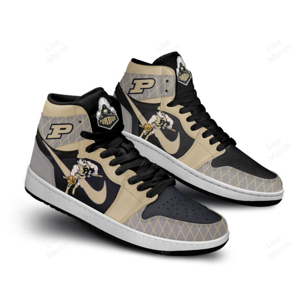 Tubopro Purdue Boilermakers AJ1 High Sneakers Shoes For Men And Women - Image 3