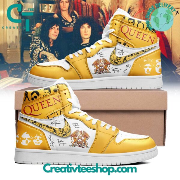 Tubopro Queen Gold AJ1 High Sneakers Shoes For Men And Women