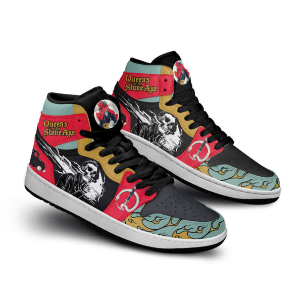 Tubopro Queens Of The Stone Age AJ1 High Sneakers Shoes For Men And Women - Image 2