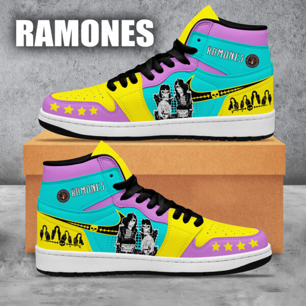 Tubopro Ramones AJ1 High Sneakers Shoes For Men And Women - Image 2