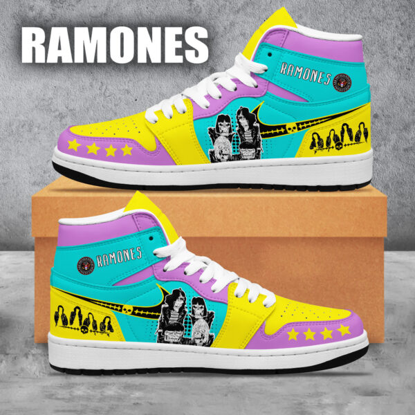 Tubopro Ramones AJ1 High Sneakers Shoes For Men And Women - Image 2