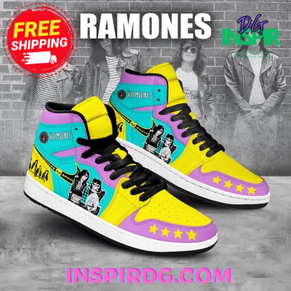 Tubopro Ramones Bang Star AJ1 High Sneakers Shoes For Men And Women