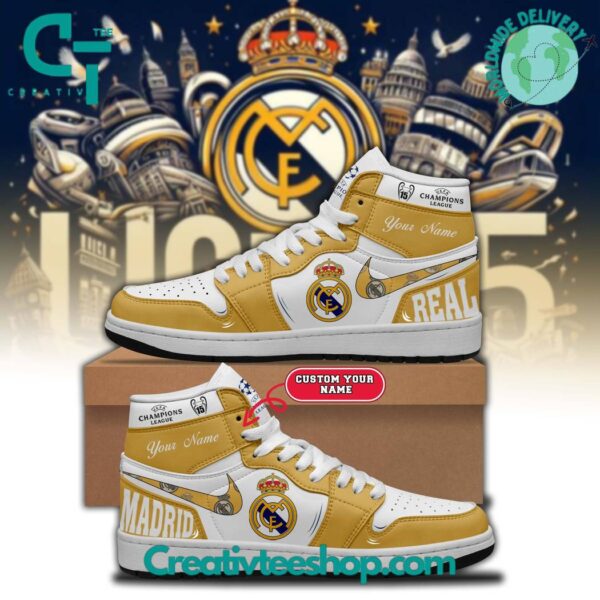 Tubopro Real Madrid AJ1 High Sneakers Shoes For Men And Women