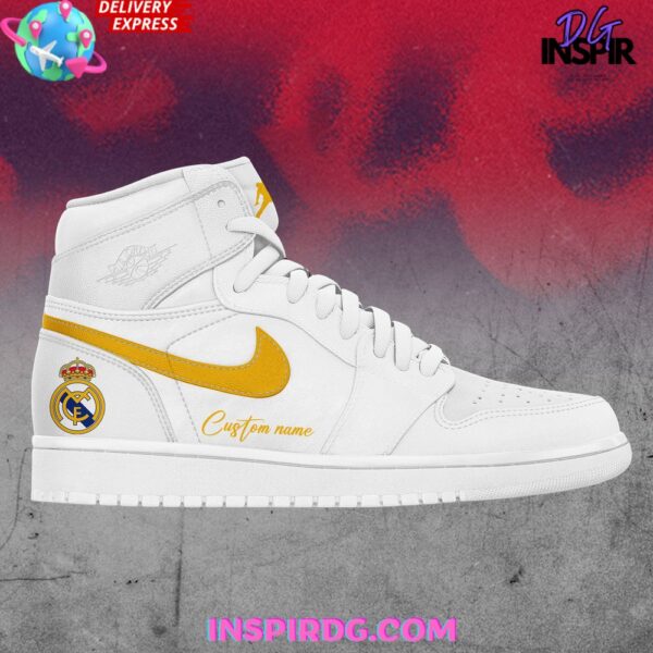 Tubopro Real Madrid AJ1 High Sneakers Shoes For Men And Women - Image 2