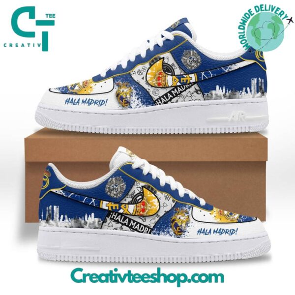 Tubopro Real Madrid Hala Madrid Air Low-Top Sneakers Shoes For Men And Women - Image 2