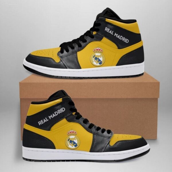 Tubopro Real Madrid Liga AJ1 High Sneakers Shoes For Men And Women - Image 4