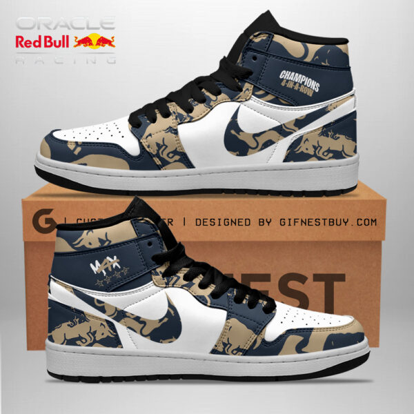 Tubopro Red Bull Racing AJ1 High Sneakers Shoes For Men And Women