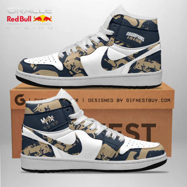Tubopro Red Bull Racing AJ1 High Sneakers Shoes For Men And Women