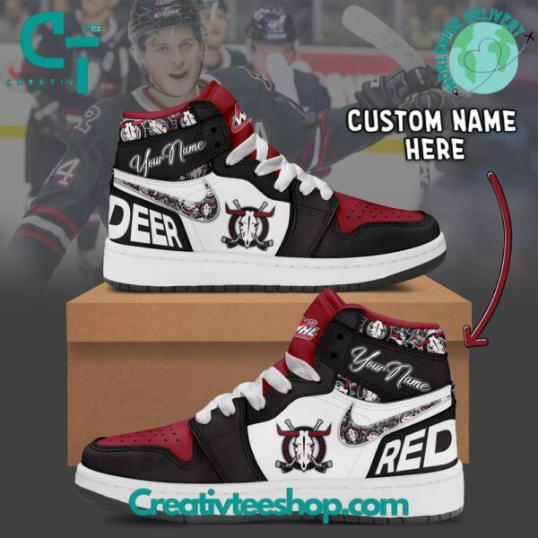 Tubopro Red Deer Rebels AJ1 High Sneakers Shoes For Men And Women