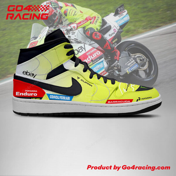 Tubopro Redbull KTM Factory Racing AJ1 High Sneakers Shoes For Men And Women - Image 3