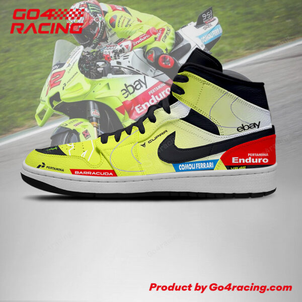 Tubopro Redbull KTM Factory Racing AJ1 High Sneakers Shoes For Men And Women - Image 2