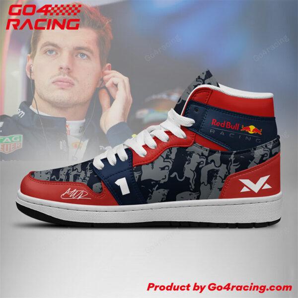Tubopro Redbull Racing AJ1 High Sneakers Shoes For Men And Women - Image 2