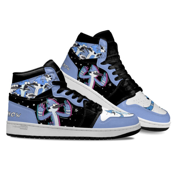 Tubopro Regular Show Mordecai AJ1 High Sneakers Shoes For Men And Women - Image 2
