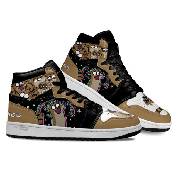 Tubopro Regular Show Rigby AJ1 High Sneakers Shoes For Men And Women - Image 2