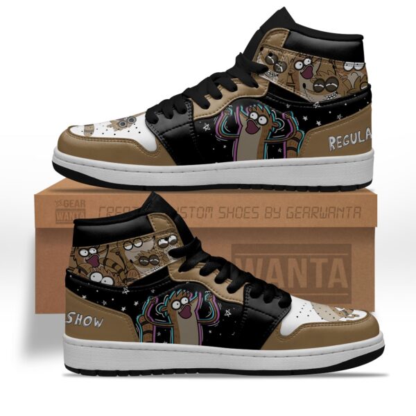 Tubopro Regular Show Rigby AJ1 High Sneakers Shoes For Men And Women