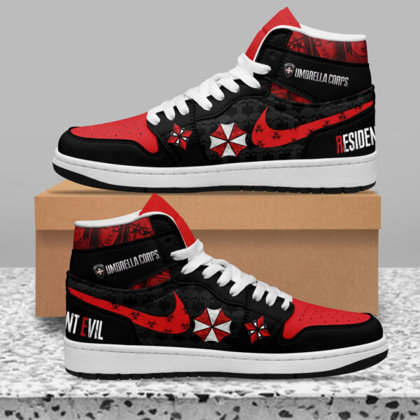 Tubopro Resident Evil AJ1 High Sneakers Shoes For Men And Women - Image 2