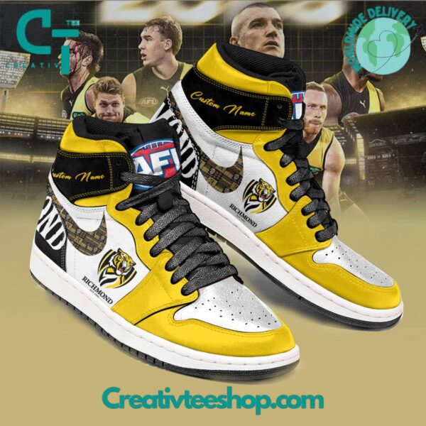 Tubopro Richmond Tigers AJ1 High Sneakers Shoes For Men And Women - Image 3