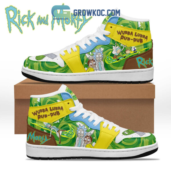 Tubopro Rick and Morty AJ1 High Sneakers Shoes For Men And Women