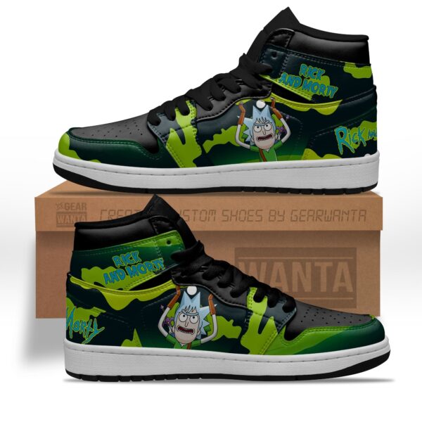 Tubopro Rick and Morty AJ1 High Sneakers Shoes For Men And Women - Image 2
