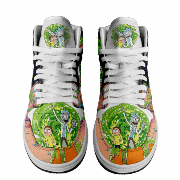 Tubopro Rick And Morty AJ1 High Sneakers Shoes For Men And Women - Image 3