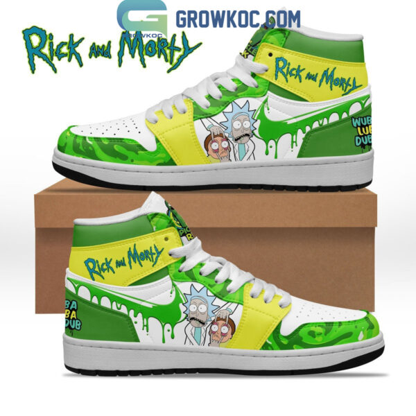 Tubopro Rick and Morty AJ1 High Sneakers Shoes For Men And Women