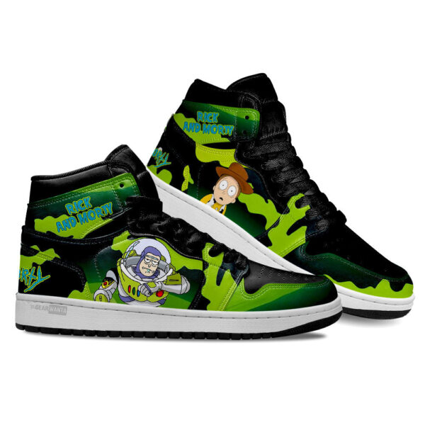 Tubopro Rick and Morty AJ1 High Sneakers Shoes For Men And Women - Image 3