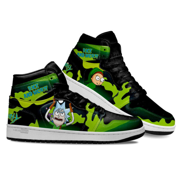 Tubopro Rick and Morty AJ1 High Sneakers Shoes For Men And Women - Image 3