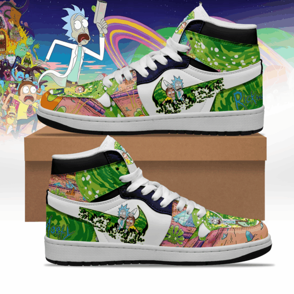 Tubopro Rick And Morty AJ1 High Sneakers Shoes For Men And Women