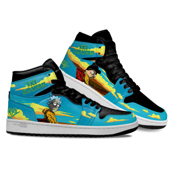 Tubopro Rick and Morty AJ1 High Sneakers Shoes For Men And Women - Image 3