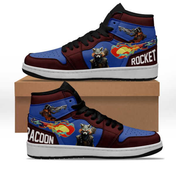 Tubopro Rocket Raccoon AJ1 High Sneakers Shoes For Men And Women