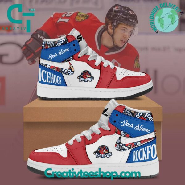 Tubopro Rockford IceHogs AJ1 High Sneakers Shoes For Men And Women
