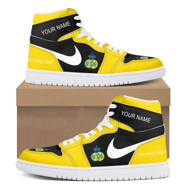 Tubopro Royale Union Saint-Gilloise AJ1 High Sneakers Shoes For Men And Women - Image 2
