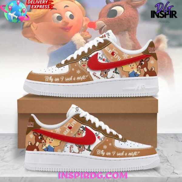 Tubopro Rudolph The Red-Nosed Reindeer Air Low-Top Sneakers Shoes For Men And Women