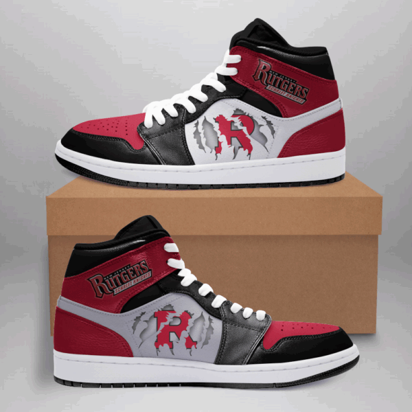 Tubopro Rutgers Scarlet Knights AJ1 High Sneakers Shoes For Men And Women