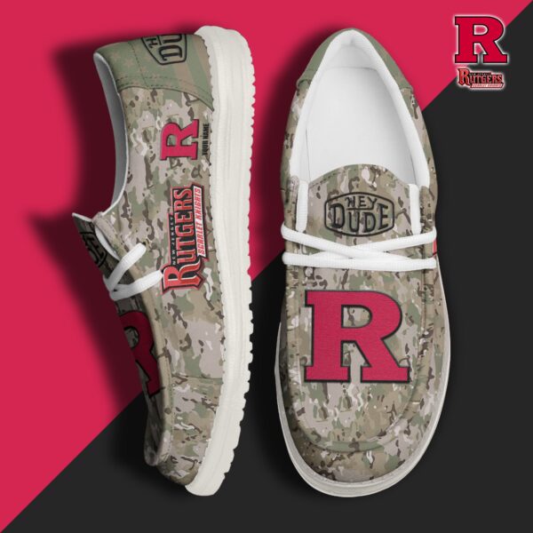 Tubopro Rutgers Scarlet Knights Personalized Hey Dude Shoes For Men And Women
