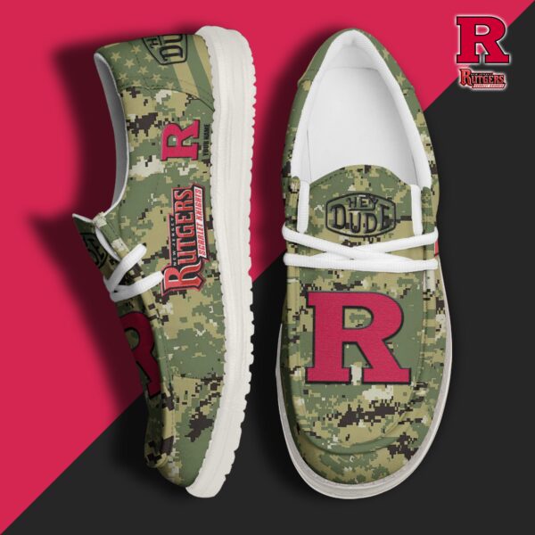 Tubopro Rutgers Scarlet Knights Personalized Hey Dude Shoes For Men And Women