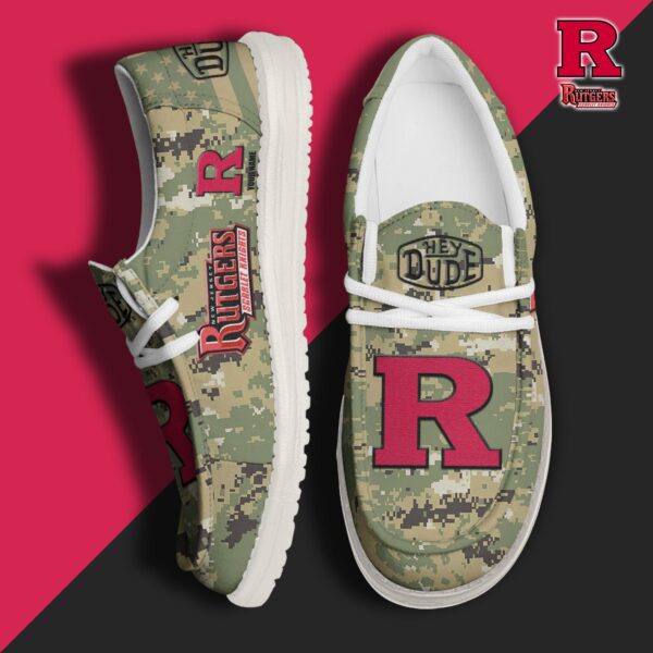 Tubopro Rutgers Scarlet Knights Personalized Hey Dude Shoes For Men And Women