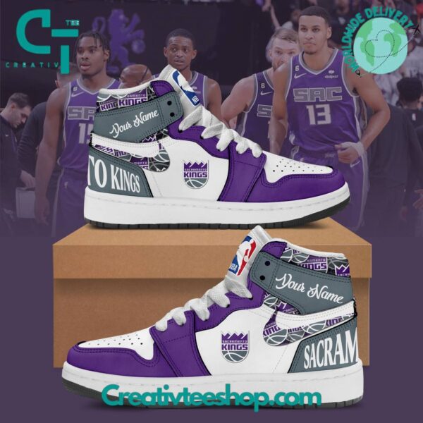 Tubopro Sacramento Kings AJ1 High Sneakers Shoes For Men And Women