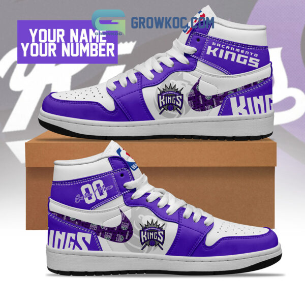 Tubopro Sacramento Kings AJ1 High Sneakers Shoes For Men And Women