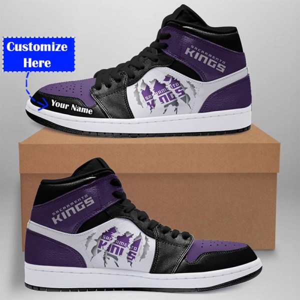 Tubopro Sacramento Kings NBA AJ1 High Sneakers Shoes For Men And Women
