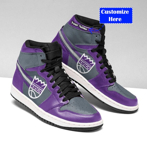 Tubopro Sacramento Kings NBA AJ1 High Sneakers Shoes For Men And Women