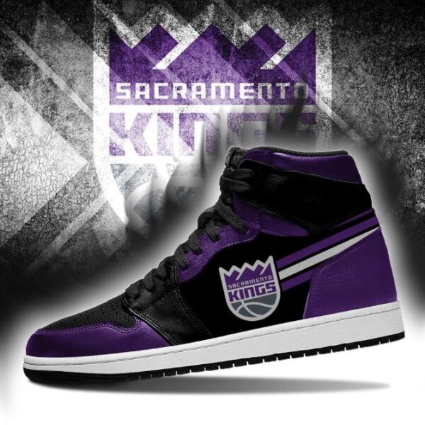 Tubopro Sacramento Kings NBA AJ1 High Sneakers Shoes For Men And Women - Image 3