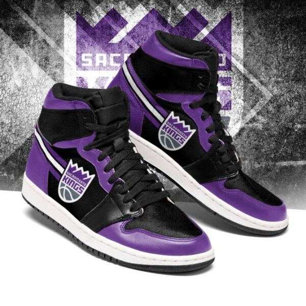 Tubopro Sacramento Kings NBA AJ1 High Sneakers Shoes For Men And Women - Image 2