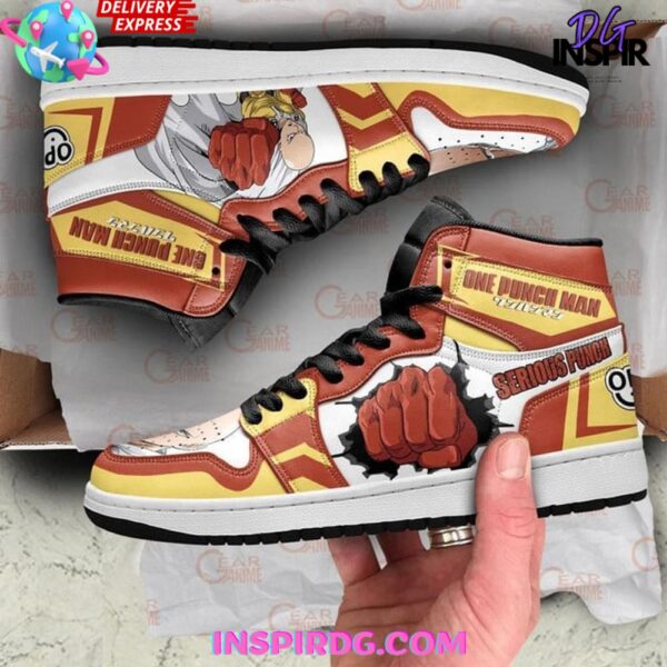 Tubopro Saitama One Punch Man High Sneakers Shoes For Men And Women - Image 3